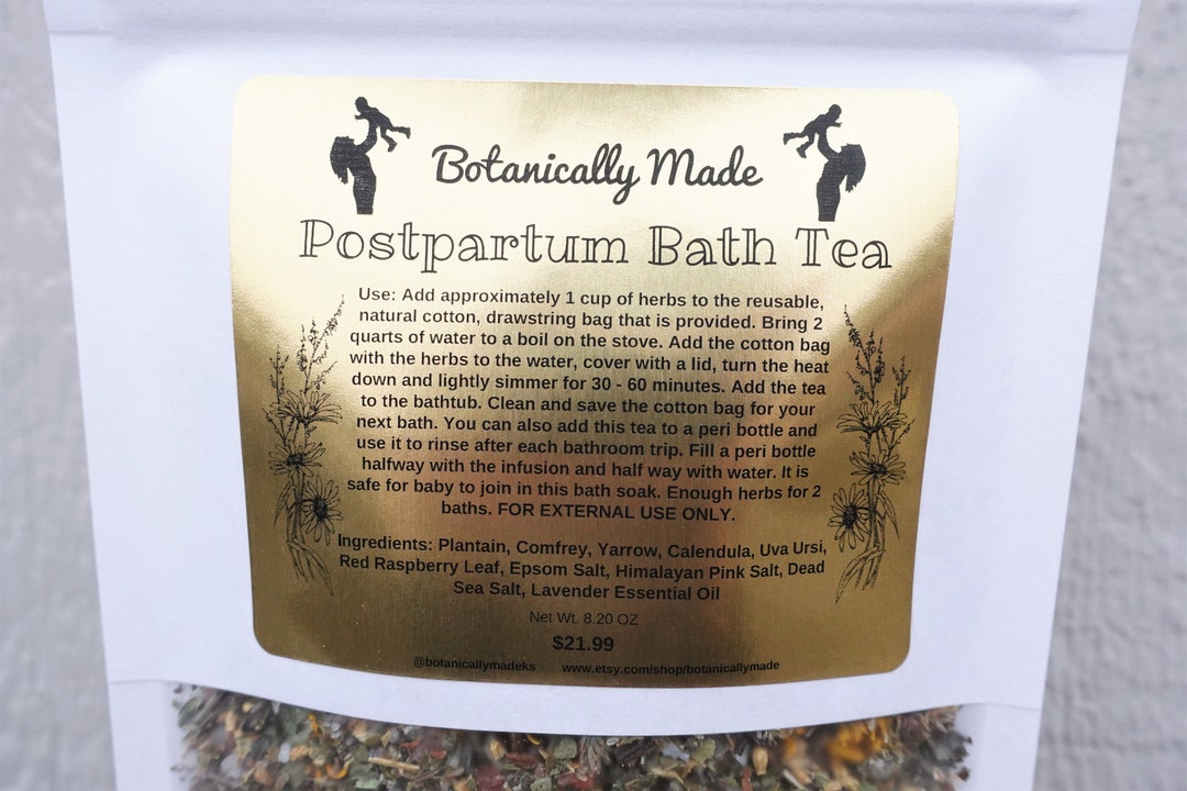 Postpartum Bath Tea, After Birth Sitz Bath, New Mom Herbal Bath Soak Etsy