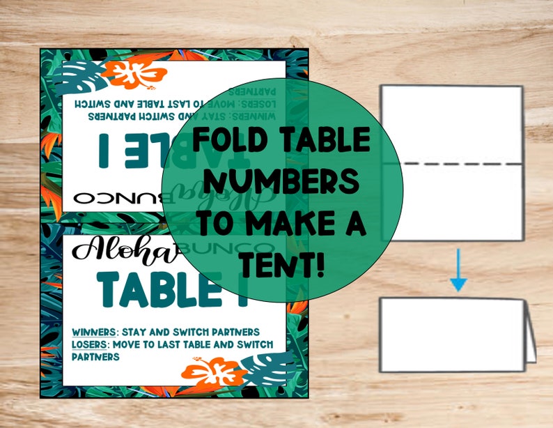 Printable Aloha Theme Bunco Set: Score Card, Tally Sheet (2 Versions ...