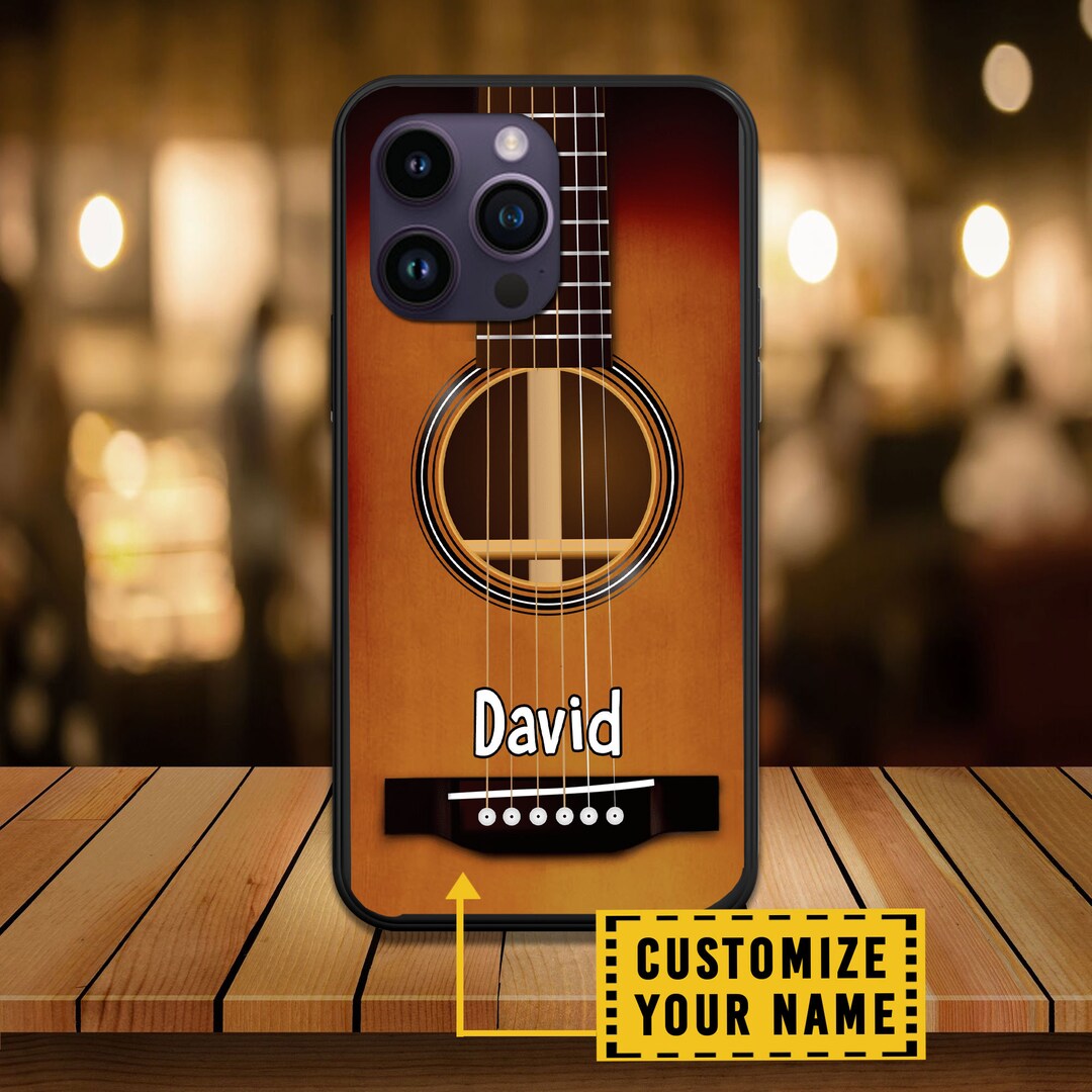 Custom Personalized Acoustic Guitar Phone Case Best Gift for Etsy