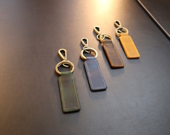 Personalized Leather Keychain for Mother's Day or Birthdays, Custom Engraved Key Chain Gift For Men, Monogram Key Ring Gift For Boyfriend