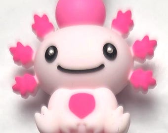 Light and dark pink Axolotl beaded pen