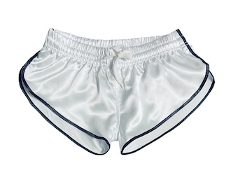 Short de sprint de sport en nylon, short rétro coupe haute