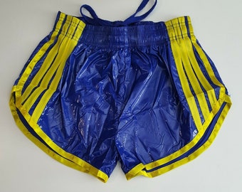 Short de sprint de sport en nylon PU avec short rétro élastique