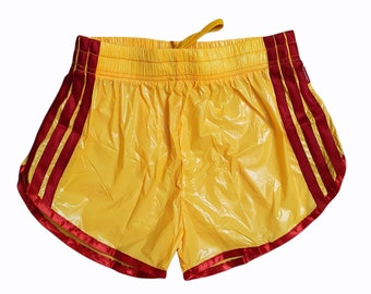 Short de sprint de sport en nylon PU avec short rétro élastique