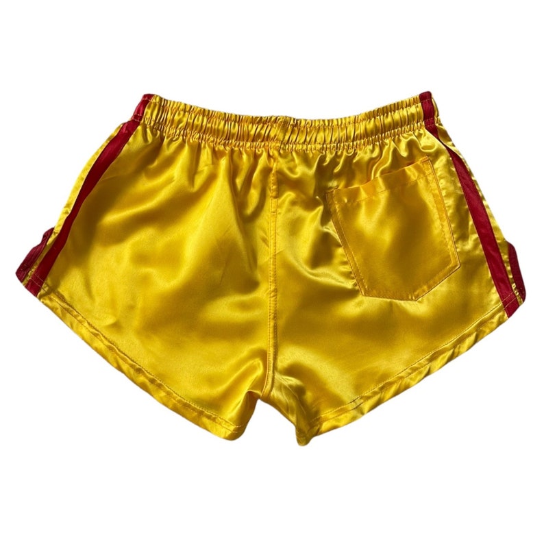 Sport Sprintershorts Retro Shorts Glanzsatin mit Potasche Bild 3