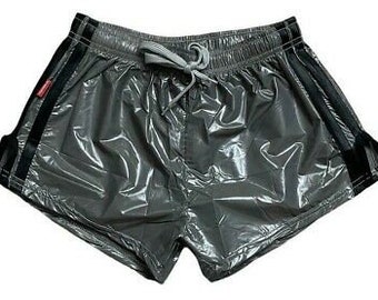 Bruno Black Shiny Plastic Nylon Underwear Shorts