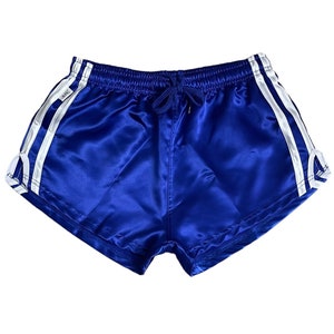 Sports sprinter shorts retro shorts shiny satin with pocket