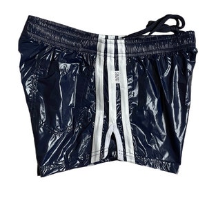 PU nylon sports sprint shorts with elastic retro shorts image 3