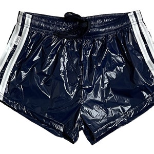 PU nylon sports sprint shorts with elastic retro shorts image 1