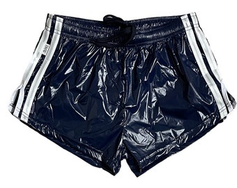 PU Nylon Sport Sprint Shorts mit Gummizug Retro Shorts