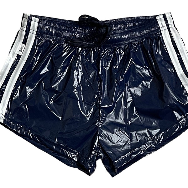 Short de sprint de sport en nylon PU avec short rétro élastique