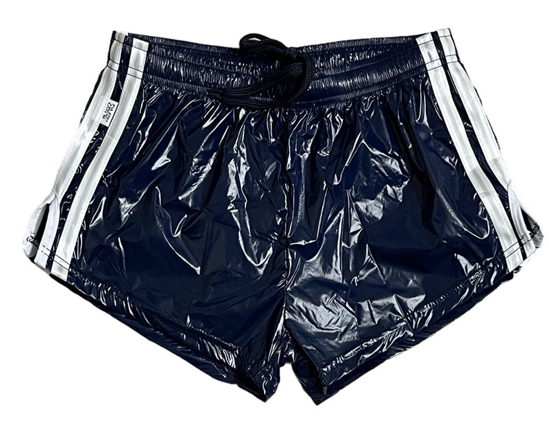 PU nylon sports sprint shorts with elastic retro shorts image 1