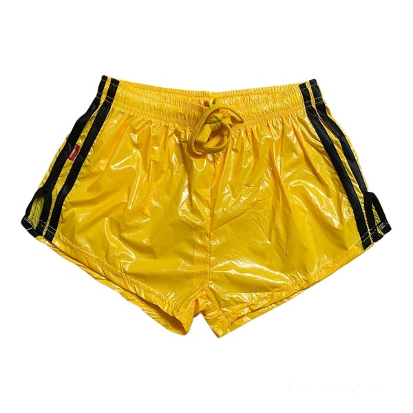 PU Nylon Sport Sprint Shorts mit Gummizug Retro Shorts