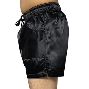 Sport Sprintershorts Retro Shorts Glanzsatin zdjęcie 3