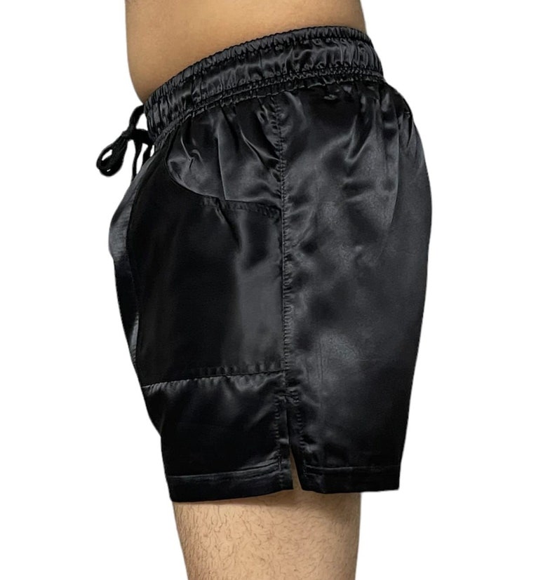 Sport Sprintershorts Retro Shorts Glanzsatin zdjęcie 3