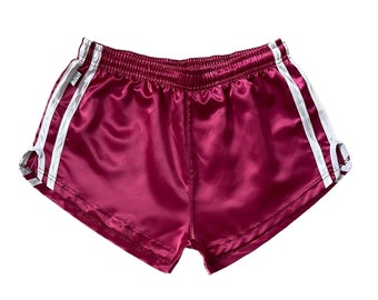 Sport Sprintershorts Retro Shorts Glanzsatin mit Potasche