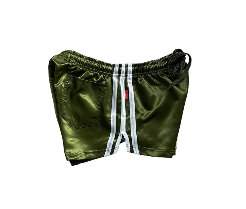 Sport Sprintershorts Retro Shorts Glanzsatin mit Potasche zdjęcie 2