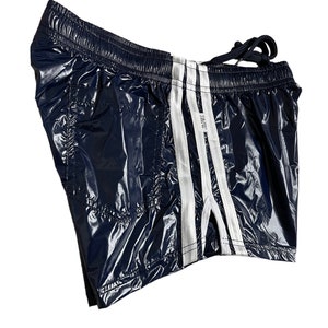 PU nylon sports sprint shorts with elastic retro shorts image 4