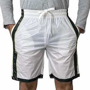 PU Nylon Sport Half Pants made of PU Nylon Shine S~4XL