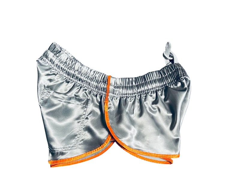 Short de sprint de sport en nylon, short rétro coupe haute image 2