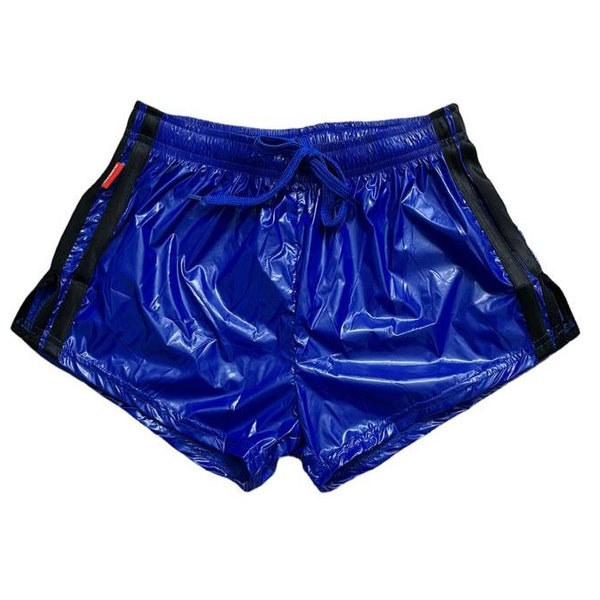 PU Nylon Sport Sprint Shorts mit Gummizug Retro Shorts