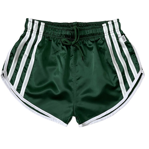 Satin sports sprint shorts with elastic retro shorts