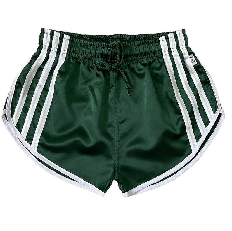 Satin Sport Sprint Shorts mit Gummizug Retro Shorts zdjęcie 1