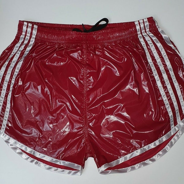 PU nylon sports sprint shorts with elastic retro shorts