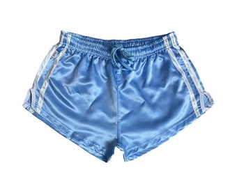 Sports sprinter shorts retro shorts shiny satin with pocket