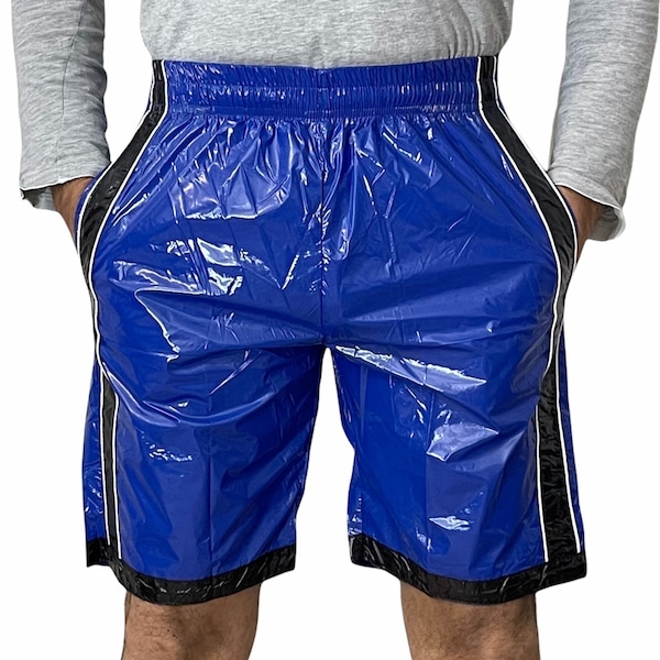 PU Nylon Sport Half Pants made of PU Nylon Shine S~4XL