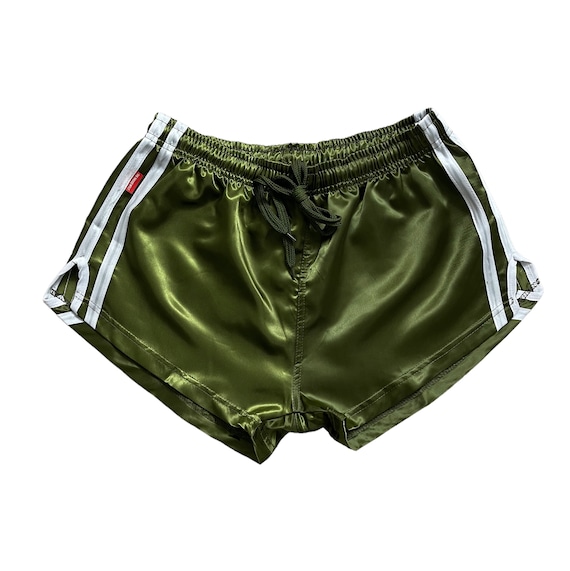 Sport Sprinter Shorts Retro Shorts Shiny Satin With Back Pocket Etsy