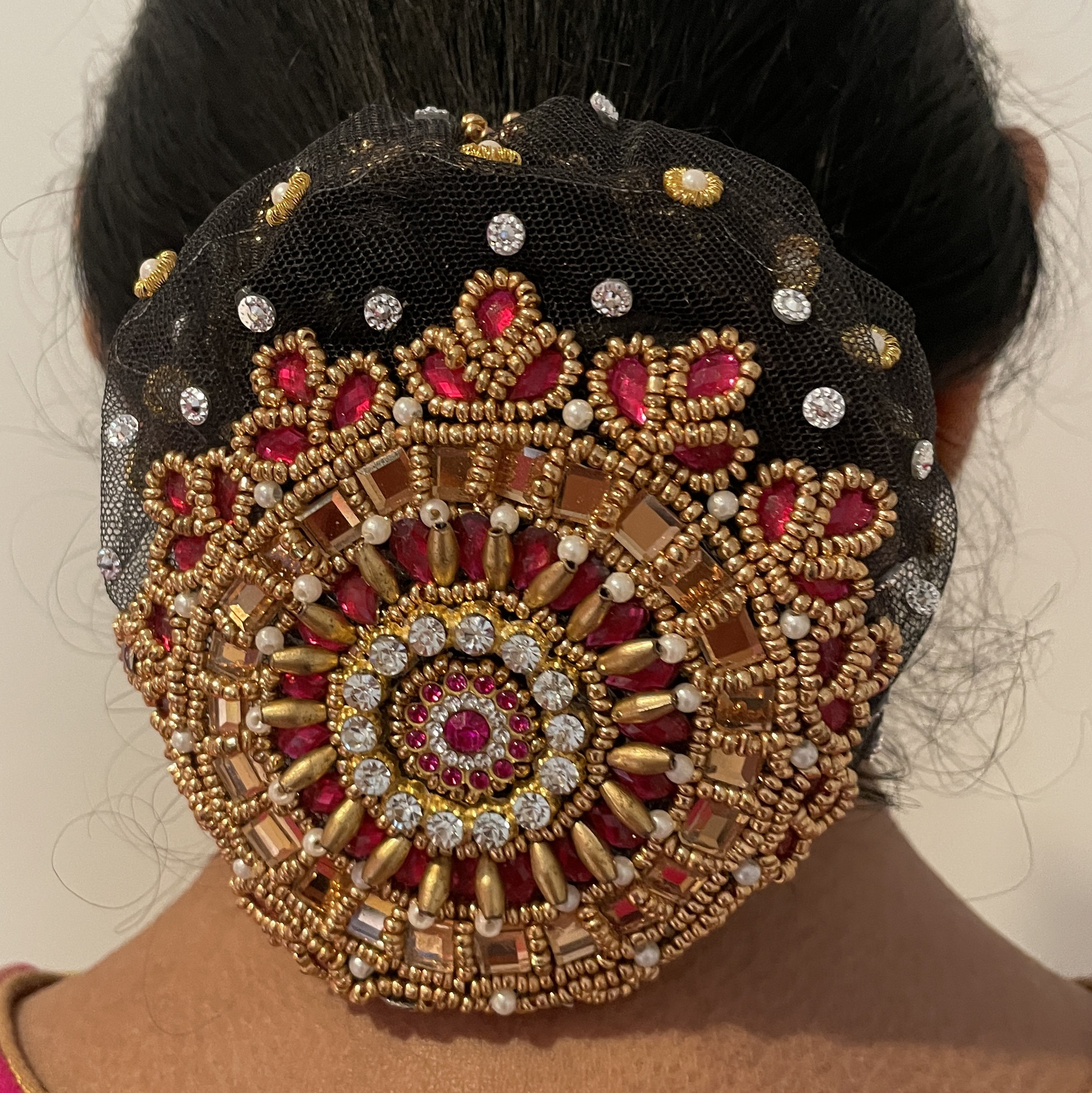 Maggam Work Hair Bun Aari Hair Bun Net/hair Bun Net/hair Design/hair