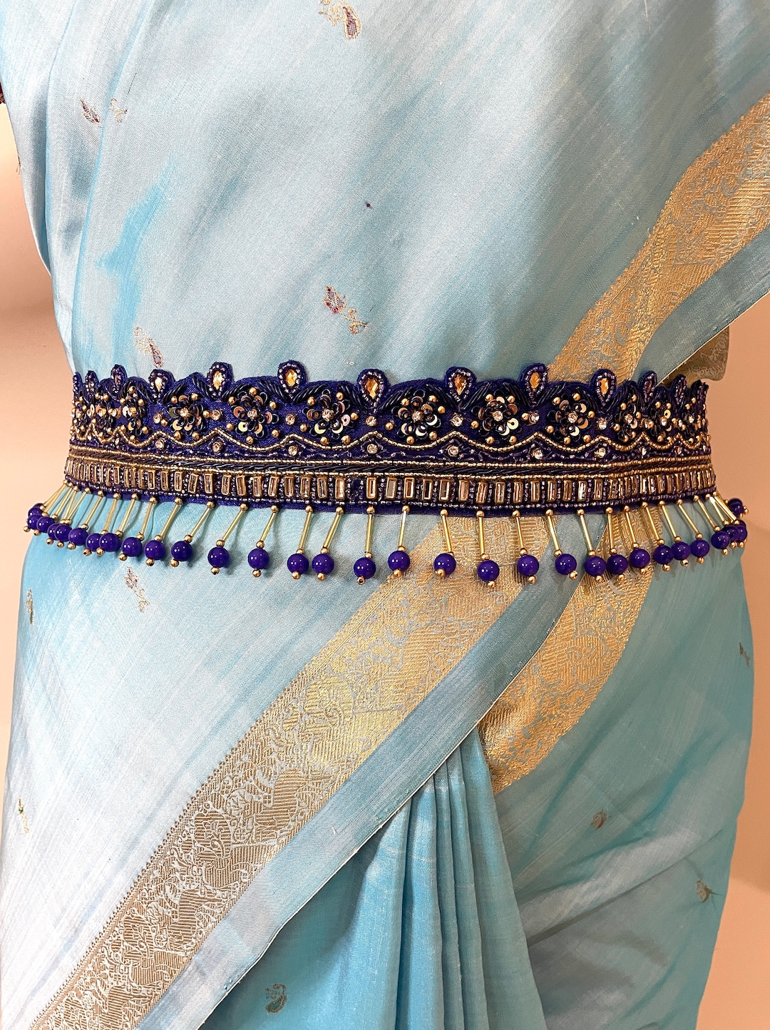 SAREE Belt-adult-waist Belt/ Hip Belts/maggam Work Belt/kamarbandh/beaded  Belt/bride Belt/ Weddings/indian Ethnic red,pink,blue and Green 