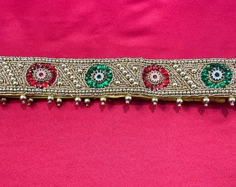 SAREE BELT- Lehenga Belt- Dress Belt- Adult maggam work indian ethnicwear waist belt (Kamarbandh/Vaddanam) Wedding/Engagement/Festival/ Gold