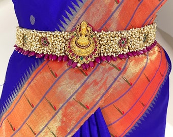 SAREE BELT- Adults LEHENGA Belt/Waist Belt/ Hip Belts/Maggam Work belt/Embroidered hip belt/ weddings/house warming/Indian Ethnic/Pooja Gift