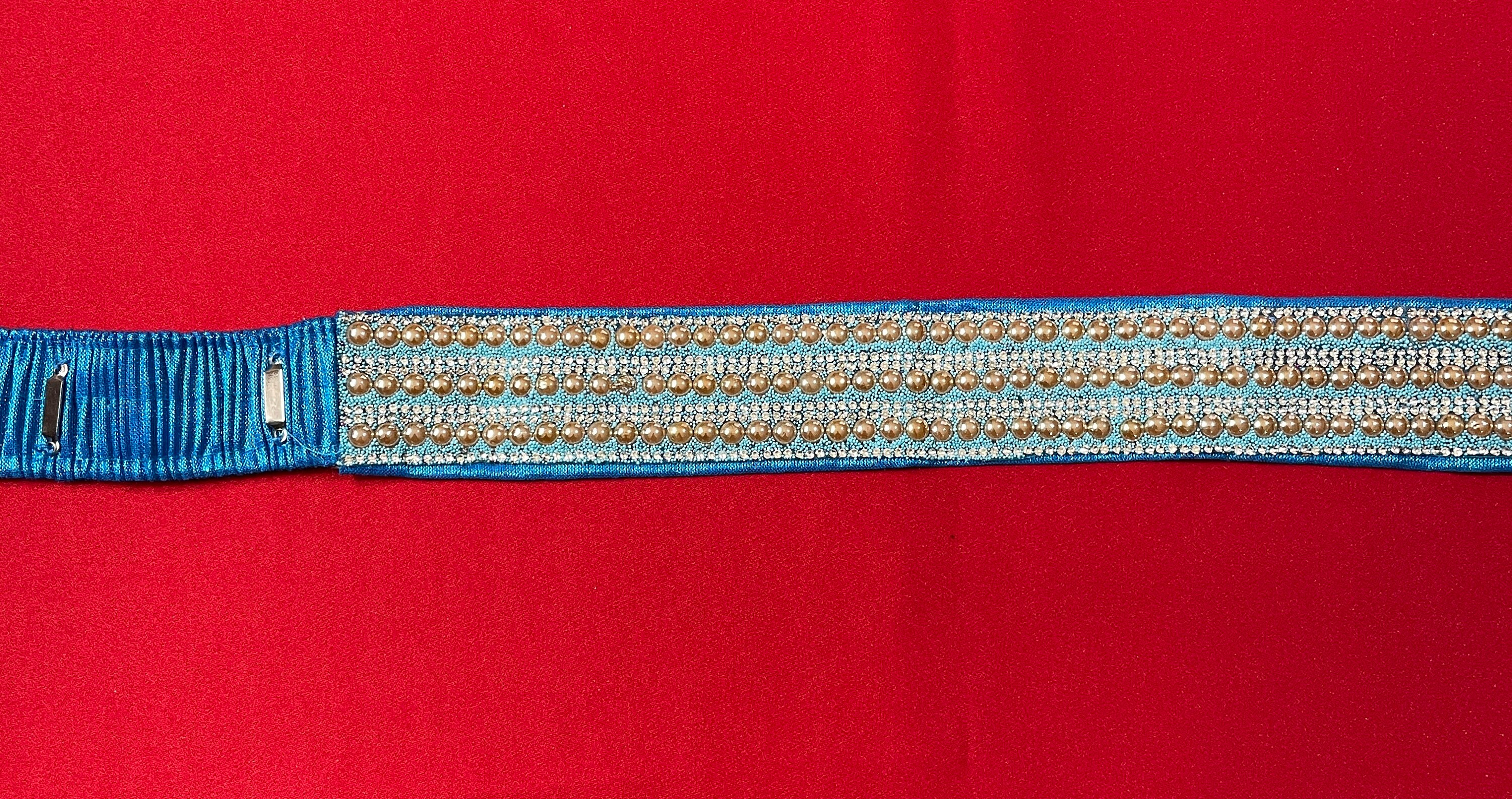 SAREE Belt-return Gift-adults waist Belt Hip Belts maggam Work Belt  Kamarbandh Indian Ethnic Wear-blue, Light Blue and Pink 