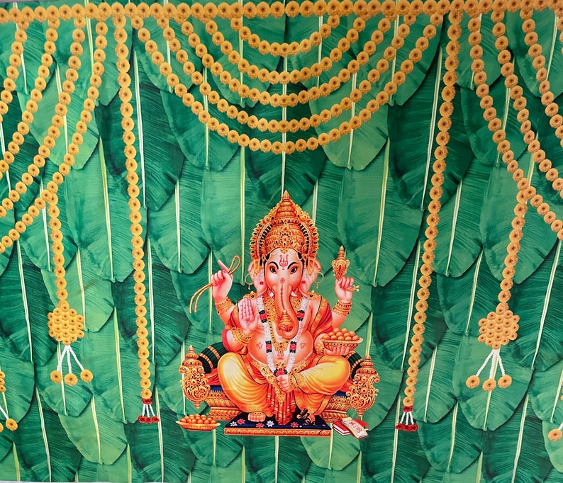 GANESHA BACKDROP, Pooja Backdrop,wedding Events Backdrop,housewarming