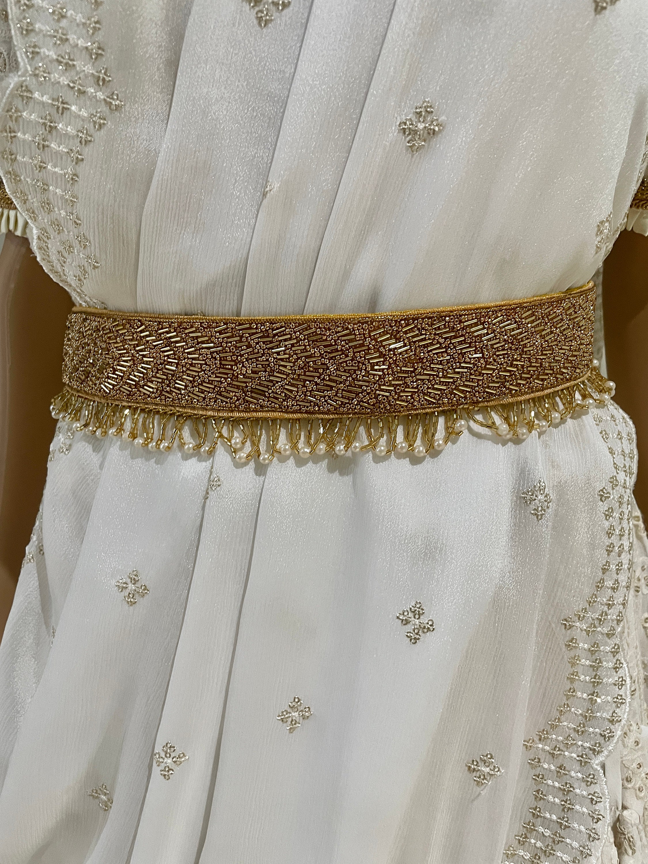 SAREE BELT Adults Size Maggam Work Waist Belt Hip Belts Maggam Work Belt  Embroidered Hip Belt Weddings Indian Ethnic-gold Belt 