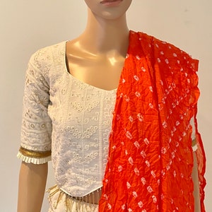 BANDHANI DUPATTA /Designer dupatta/Silk scarf/ Bandhej Chunni for dress or Lehenga/stoles/ Red,Blue or Pink Dupatta for wedding ghagra choli