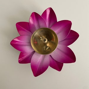 Pink Lotus Shaped Diya, Brass Lotus Diyas ,Diwali Lamp, Brass Akhand Puja Oil Lamp, Diwali Gifts, Lotus Lamp, Diwali Diyas, Oil Lamp