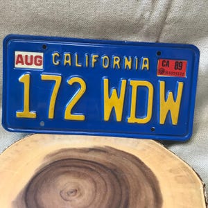 Vintage 1980s California License Plate
