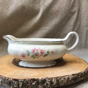 Homer Laughlin Virginia Rose 8” gravy boat