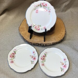Homer Laughlin Virginia Rose bread plates lot of 3