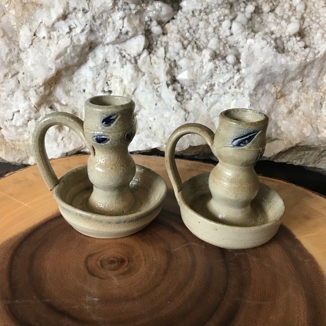 Vintage Pottery Candle Holders A158 Etsy