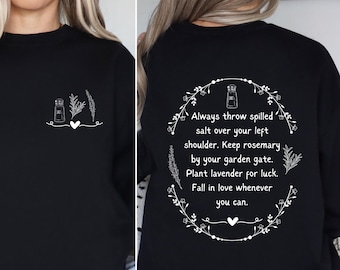Salt Rosemary Lavender Love Sweatshirt, Practical Magic Shirt, Magic Spell Hoodie, Halloween Tee, Witchy Hoodie