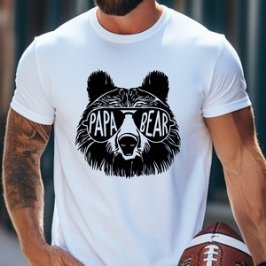 Chemise lunettes de soleil papa ours, sweat papa ours, chemise papa, t-shirt fête des pères, cadeau mari, cadeau fête des pères
