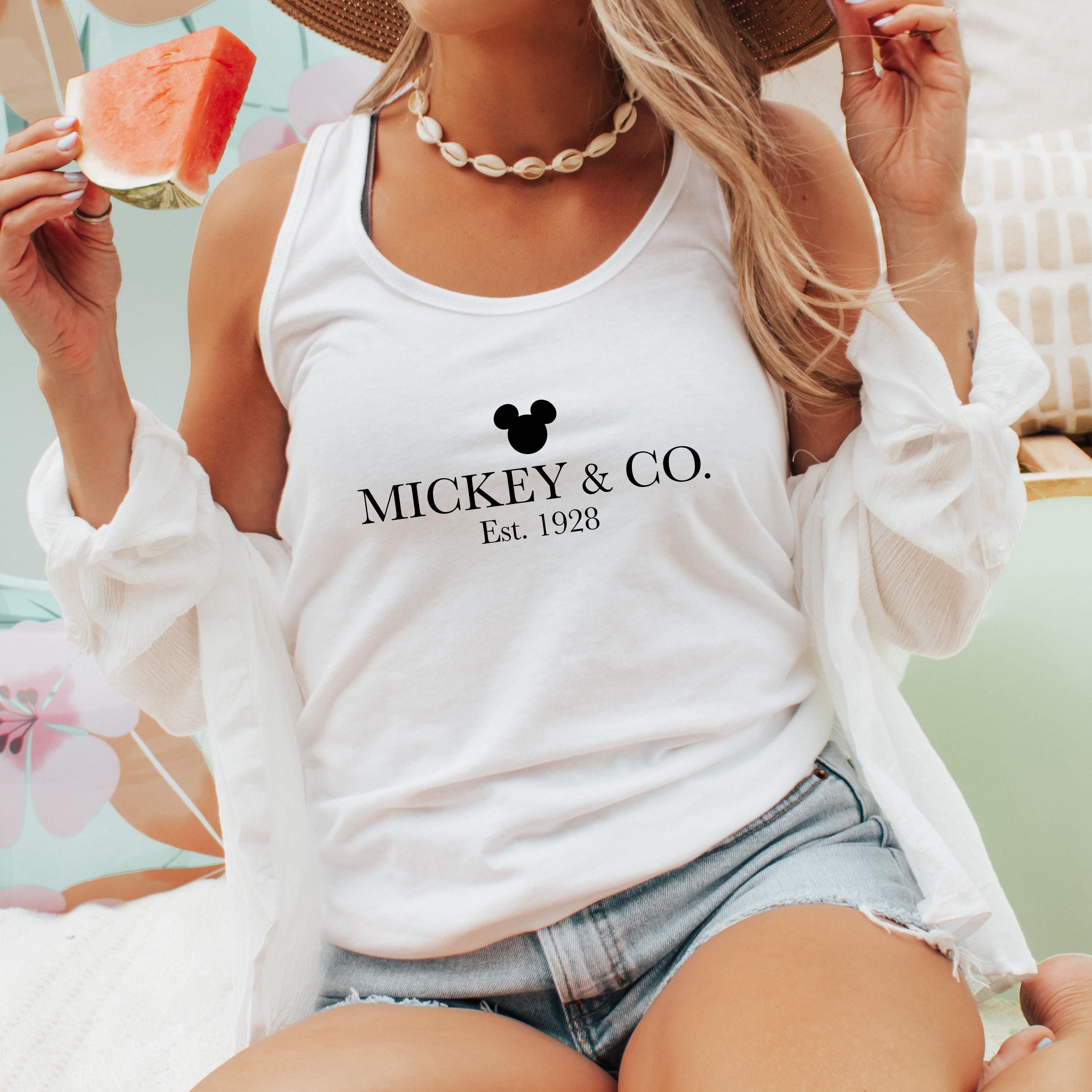 Retro Mickey & Co Tank Top, Vintage Disney Tank Top for Her, Mickey Est. 1928 Tank Top, Mickey And Friends Tank, Disney Family Tank Top