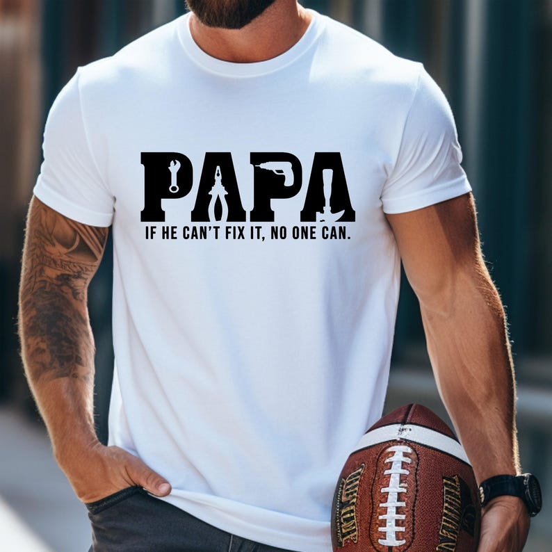 Papa Tools Shirt,Father's Day Shirt,Papa Sweatshirt,Papa can Fix it Tool Box Tee,Father's Day Shirt,Gift for Papa image 2