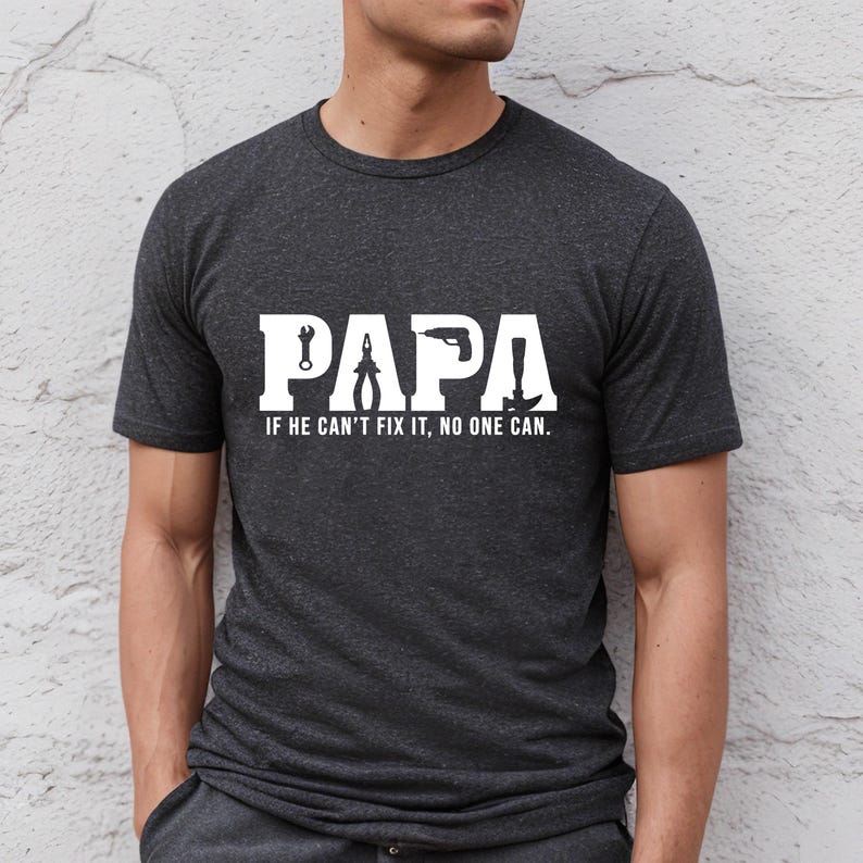 Papa Tools Shirt,Father's Day Shirt,Papa Sweatshirt,Papa can Fix it Tool Box Tee,Father's Day Shirt,Gift for Papa image 3