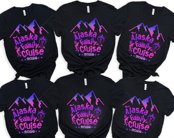 Alaska Family Cruise 2026 Shirt, Matching Cruise Vacation Tee, Alaska Trip Mountain Shirt, Family Cruise Outfit, Summer Travel Cruise Shirt